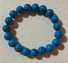 Load image into Gallery viewer, BRACELET - GENUINE AGATE STONE BEAD - TURQUOISE