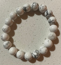 Load image into Gallery viewer, BRACELET - GENUINE AGATE STONE BEAD - WHITE