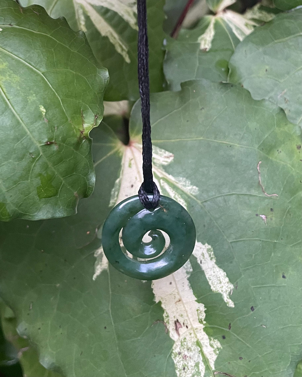 NEW ZEALAND GREENSTONE - POUNAMU -KORU DESIGN