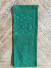 Load image into Gallery viewer, MERINO PRINTED BANDANA - Green with Green Spots
