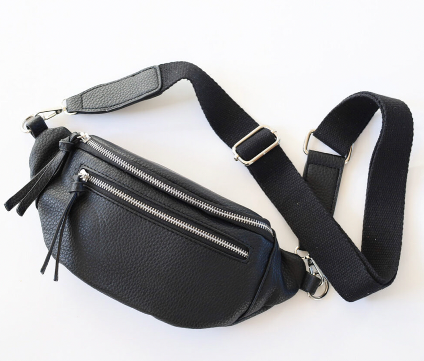 BAG - CROSS BODY BELT BAG - ARCHER HOUSE - BLACK