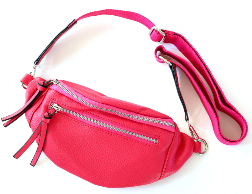 BAG - CROSS BODY BELT BAG - ARCHER HOUSE - HOT PINK