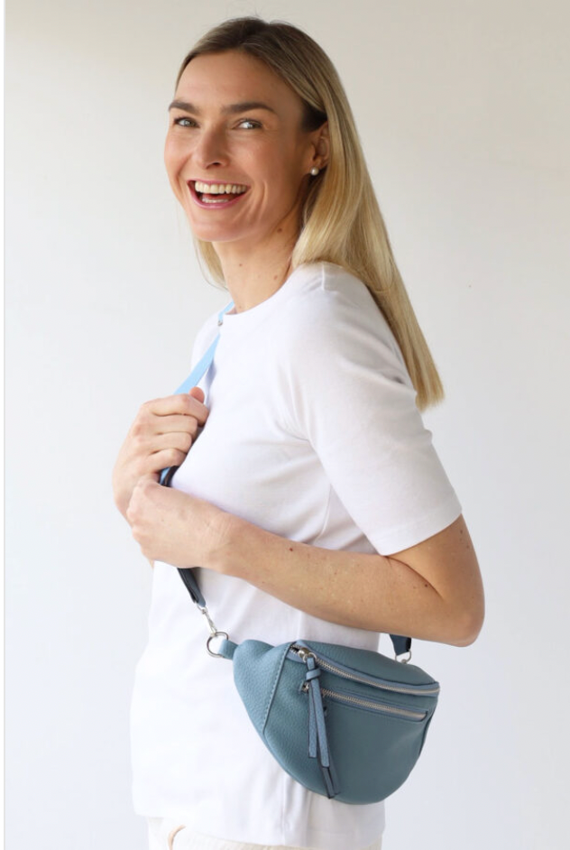BAG - CROSS BODY BELT BAG - ARCHER HOUSE - DENIM BLUE