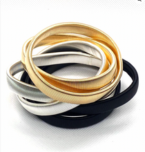Load image into Gallery viewer, STRETCH METAL ARMBANDS - BLACK
