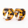 Load image into Gallery viewer, EARRINGS - 3/4 HOOP STUD - TORTOISESHELL
