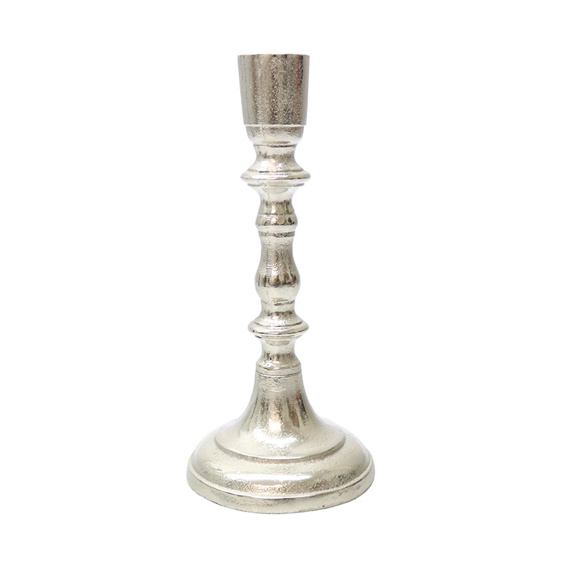 ALUMINIUM RAW SILVER CANDLESTICK