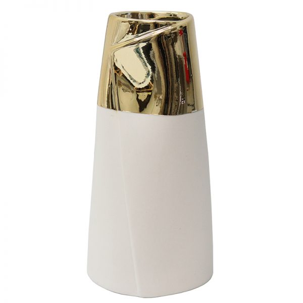 VASE - LE FORGE - CERAMIC DIPPED GOLD