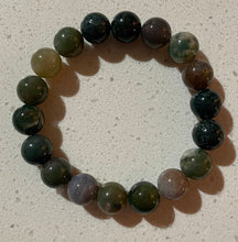 Load image into Gallery viewer, BRACELET - GENUINE AGATE STONE BEAD - GREEN MIX
