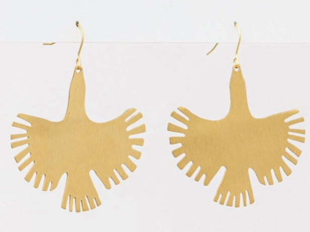 EARRINGS - GOLD FREEDOM BIRD