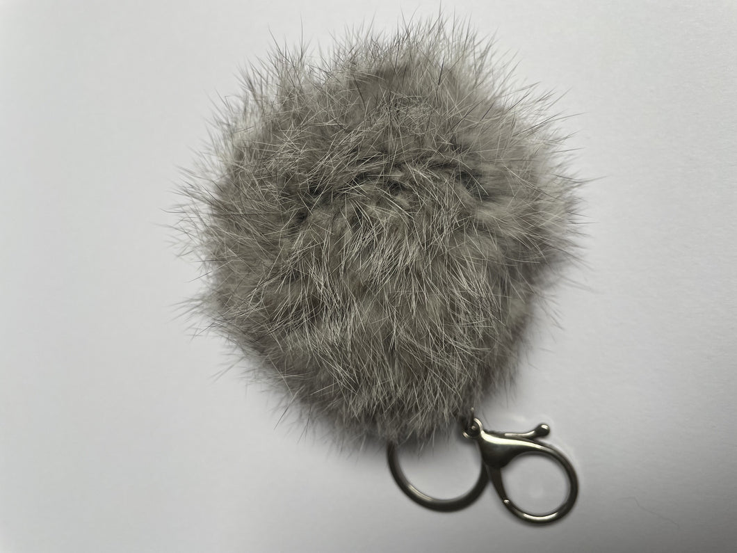 KEY RINGS POM POM - GREY