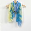 Load image into Gallery viewer, DIGITAL PRINT WATER WAVE SCARF - WHITE/LEMON/BLUE
