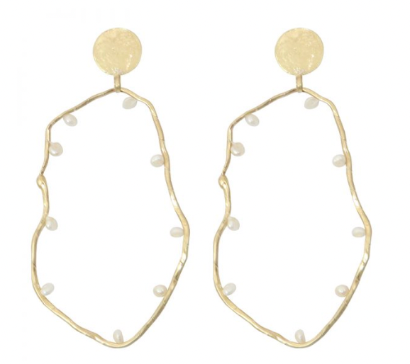 EARRINGS - RENAY EARRINGS - GOLD & PEARLS