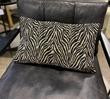 Load image into Gallery viewer, ANIMAL PRINT CUSHION - BLACK &amp; NATURAL
