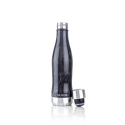 WATER BOTTLE GLACIAL 400ML - BLACK MARBLE